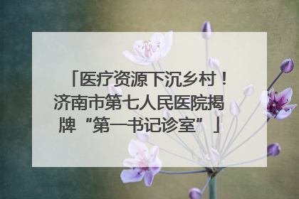 医疗资源下沉乡村！济南市第七人民医院揭牌“第一书记诊室”