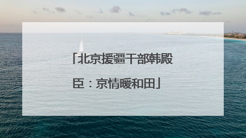 北京援疆干部韩殿臣：京情暖和田