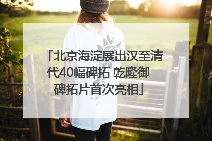 北京海淀展出汉至清代40幅碑拓 乾隆御碑拓片首次亮相