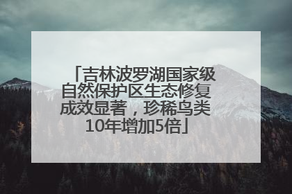 吉林波罗湖国家级自然保护区生态修复成效显著，珍稀鸟类10年增加5倍