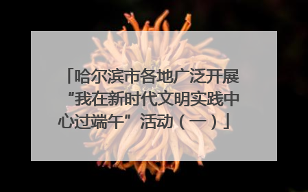 哈尔滨市各地广泛开展“我在新时代文明实践中心过端午”活动（一）