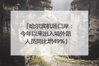 哈尔滨机场口岸：今年以来出入境外籍人员同比增49%