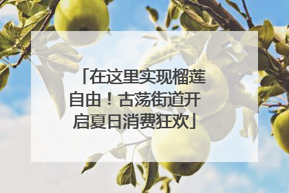 在这里实现榴莲自由！古荡街道开启夏日消费狂欢