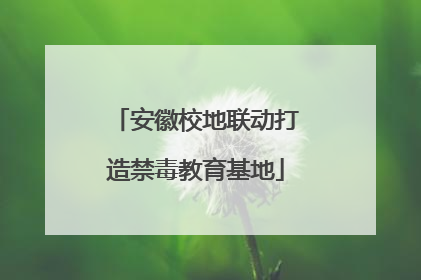安徽校地联动打造禁毒教育基地