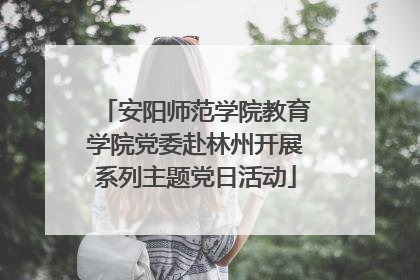 安阳师范学院教育学院党委赴林州开展系列主题党日活动