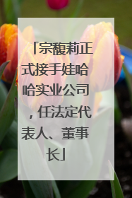宗馥莉正式接手娃哈哈实业公司，任法定代表人、董事长