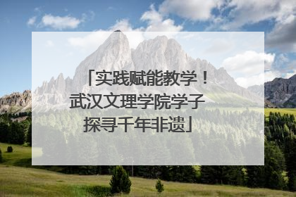 实践赋能教学！武汉文理学院学子探寻千年非遗