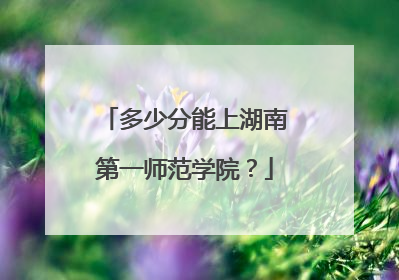 多少分能上湖南第一师范学院？