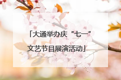 大通举办庆“七一”文艺节目展演活动