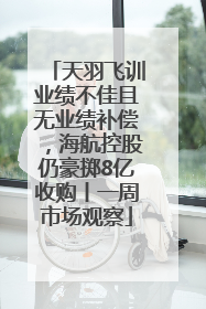 天羽飞训业绩不佳且无业绩补偿，海航控股仍豪掷8亿收购丨一周市场观察