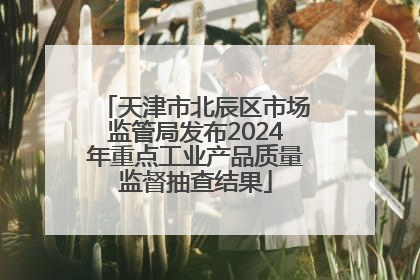 天津市北辰区市场监管局发布2024年重点工业产品质量监督抽查结果