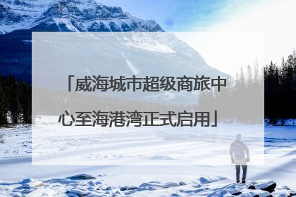 威海城市超级商旅中心至海港湾正式启用