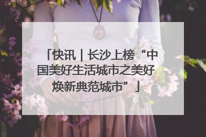 快讯｜长沙上榜“中国美好生活城市之美好焕新典范城市”