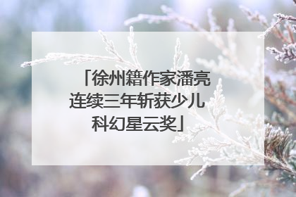 徐州籍作家潘亮连续三年斩获少儿科幻星云奖