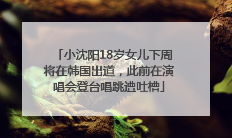 小沈阳18岁女儿下周将在韩国出道，此前在演唱会登台唱跳遭吐槽