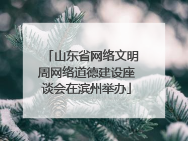 山东省网络文明周网络道德建设座谈会在滨州举办