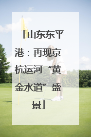 山东东平港：再现京杭运河“黄金水道”盛景
