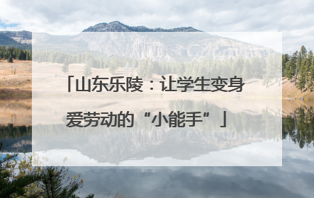山东乐陵：让学生变身爱劳动的“小能手”