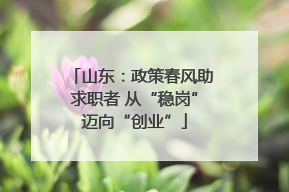 山东：政策春风助求职者 从“稳岗”迈向“创业”
