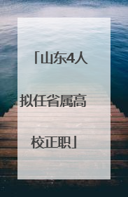 山东4人拟任省属高校正职
