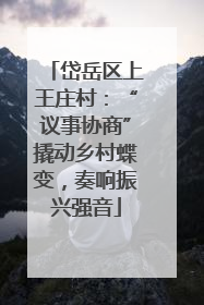 岱岳区上王庄村：“议事协商”撬动乡村蝶变，奏响振兴强音