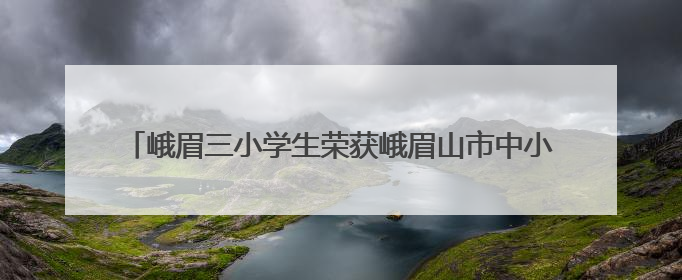 峨眉三小学生荣获峨眉山市中小学生讲故事比赛一等奖第一名