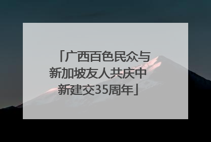 广西百色民众与新加坡友人共庆中新建交35周年