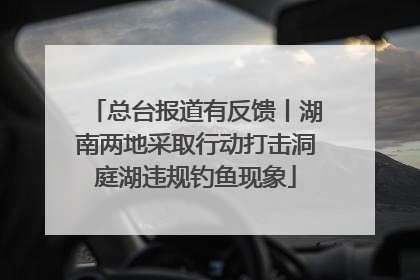 总台报道有反馈丨湖南两地采取行动打击洞庭湖违规钓鱼现象