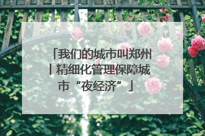 我们的城市叫郑州丨精细化管理保障城市“夜经济”