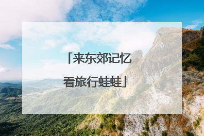 来东郊记忆 看旅行蛙蛙