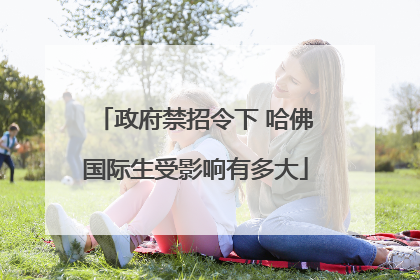 政府禁招令下 哈佛国际生受影响有多大