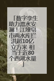 数字孪生助力澧水安澜！江垭皂市两水库拦洪超10亿立方米 相当于近80个西湖水量