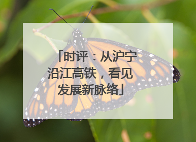 时评：从沪宁沿江高铁，看见发展新脉络