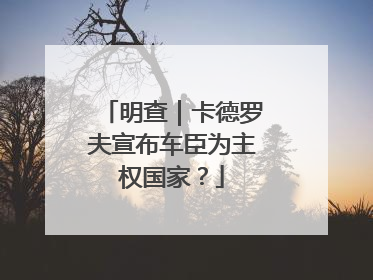 明查｜卡德罗夫宣布车臣为主权国家？