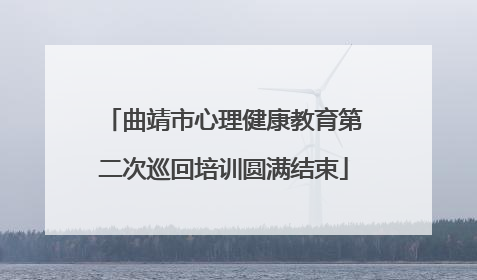 曲靖市心理健康教育第二次巡回培训圆满结束