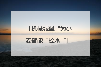 机械城堡“为小麦智能“控水“