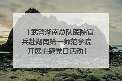 武警湖南总队医院官兵赴湖南第一师范学院开展主题党日活动