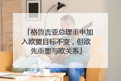 格鲁吉亚总理重申加入欧盟目标不变，但欲先重塑与欧关系