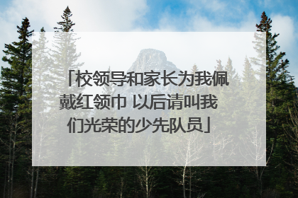 校领导和家长为我佩戴红领巾 以后请叫我们光荣的少先队员