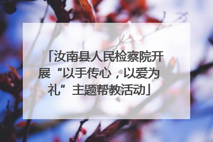 汝南县人民检察院开展“以手传心，以爱为礼”主题帮教活动