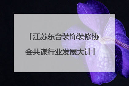 江苏东台装饰装修协会共谋行业发展大计