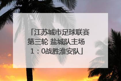 江苏城市足球联赛第三轮 盐城队主场1：0战胜淮安队