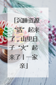 沉睡资源“活”起来了，山里日子“火”起来了丨一家亲