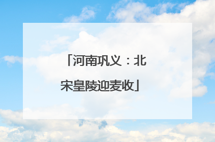 河南巩义：北宋皇陵迎麦收