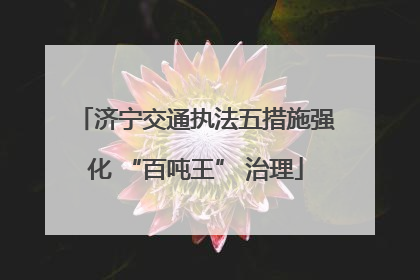 济宁交通执法五措施强化 “百吨王” 治理