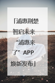 浦惠荆楚 智启未来 “浦惠来了”APP焕新发布