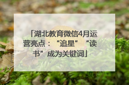 湖北教育微信4月运营亮点：“追星”“读书”成为关键词