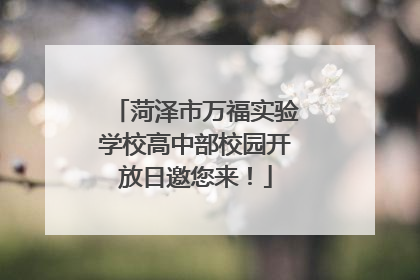 菏泽市万福实验学校高中部校园开放日邀您来！