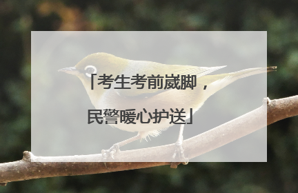 考生考前崴脚，民警暖心护送