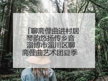 聊斋俚曲进村居 琴韵悠扬传乡音 淄博市淄川区聊斋俚曲艺术团夏季专场演出在杏园子村举行